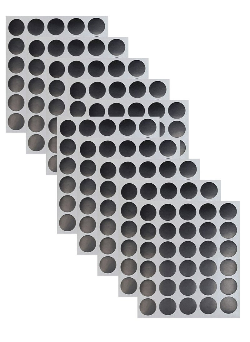 300-Piece 17mm Round Black Labels - Image 1