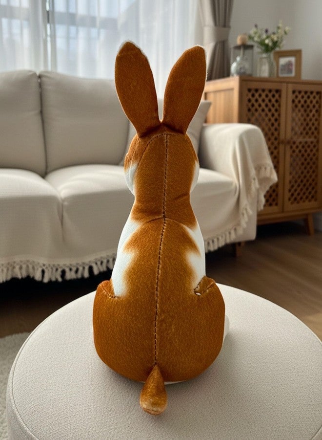 Tickles Cute Rabbit Soft Stuffed Plush Animals Toy for Kids Birthday Gift (Size: 25 cm; Color: White & Brown) - Image 5