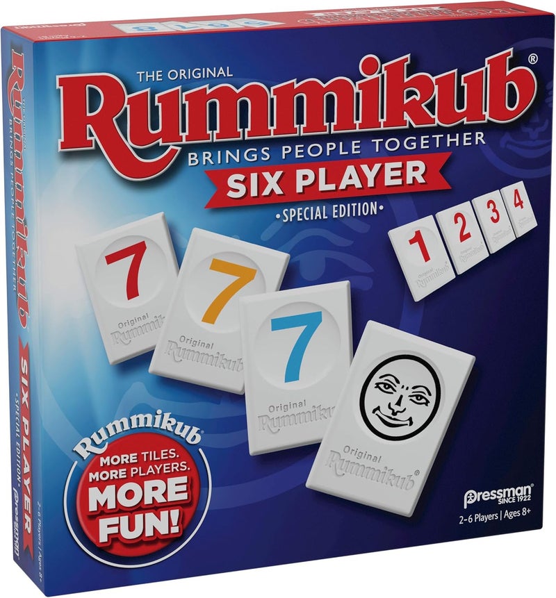 Pressman Rummikub Six Player Edition - The Classic Rummy Tile Game - More Tiles and More Players for More Fun! by , Blue - Image 5