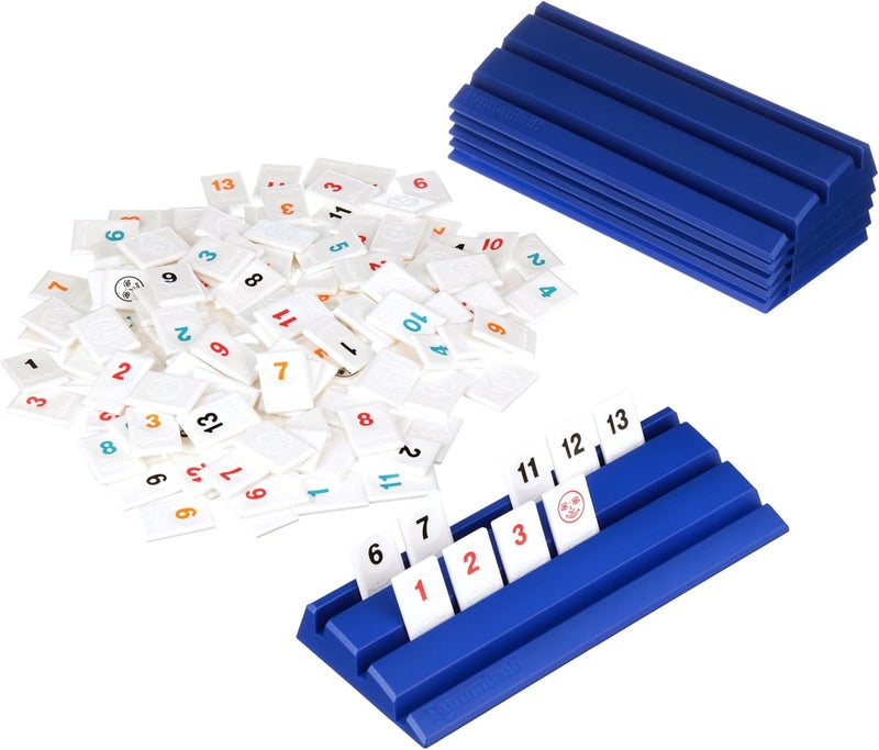 Pressman Rummikub Six Player Edition - The Classic Rummy Tile Game - More Tiles and More Players for More Fun! by , Blue - Image 4