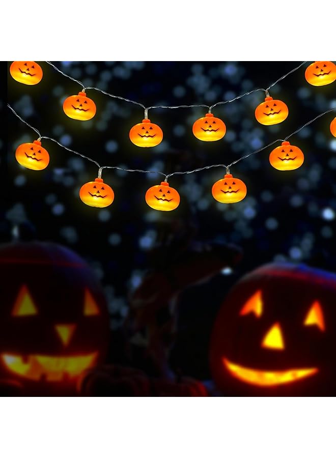erorex Halloween String Lights Decorations 9Ft 20Led Pumpkin String Lights 2 Model Battery Operated Halloween Decor Pumpkin Led Lights Halloween Party Decorations For Home Indoor Outdoor - Image 3