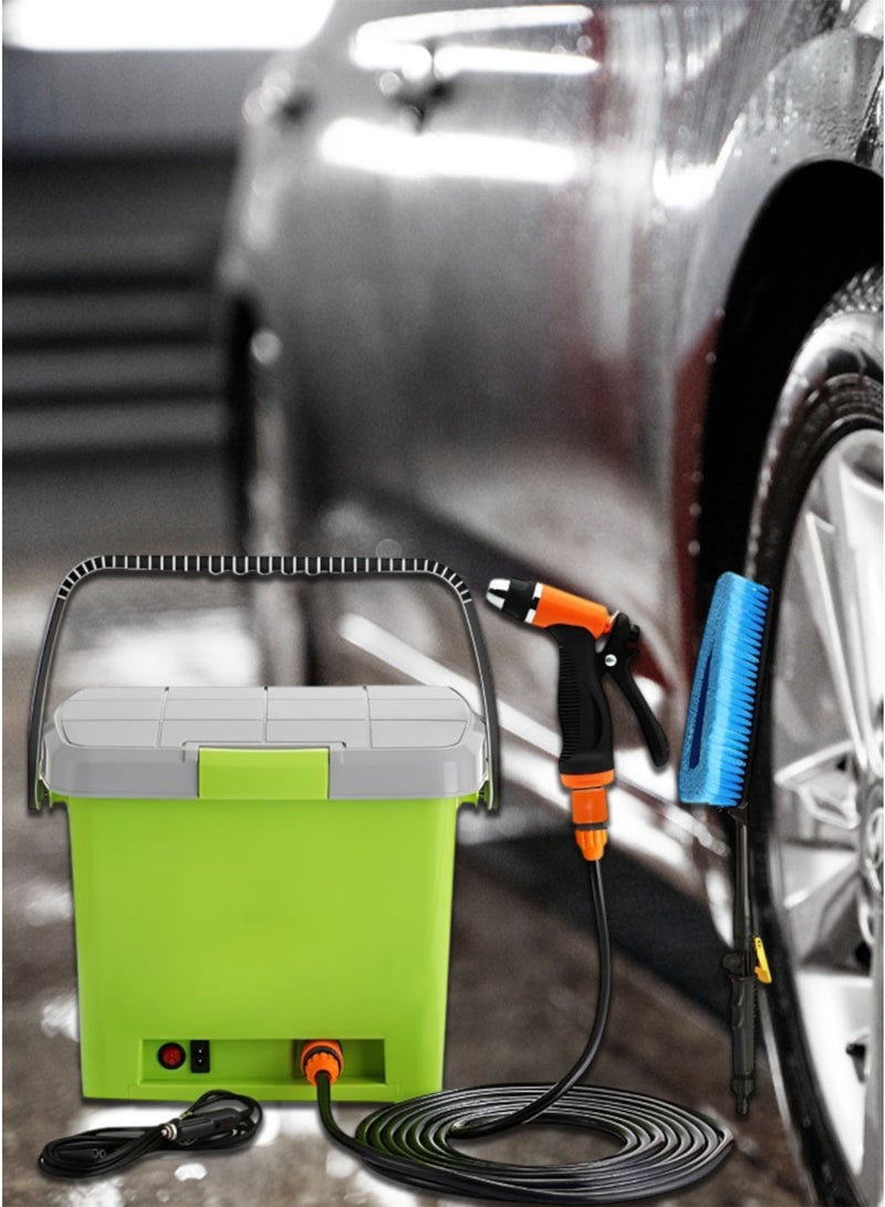 Portable Car Washing Pump with Bucket & Brush – Multi-Purpose Cleaning Kit - Image 5