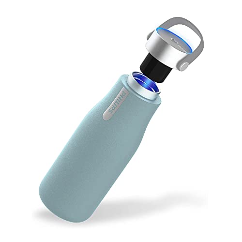 PHILIPS Water GoZero UV Self-Cleaning Smart Water Bottle Vacuum Stainless Steel Insulated Water Bottle with Handle Double-wall, Auto Cleaning, Keep Drink Hot or Cold, BPA Free, Blue, 20 oz - Image 1