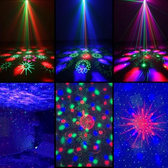 SPOOBOOLA Party Lights Starry Sky Projector Ocean Wave Projector 3 in 1, DJ Dicso Ball Home Light with Remote Control, Suitable Parties Night Light Bedroom Home Theater Ceiling Room Decor Magic Corridor - Image 2
