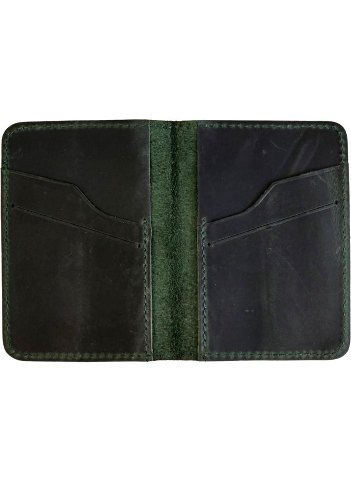 PLM - Enrico Slim Leather Card Holder W128 Antique Green - Image 1