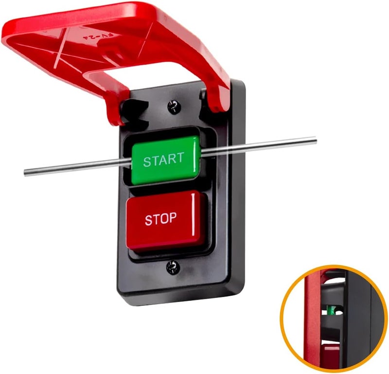 POWERTEC 120V/230V Dual Voltage Paddle Switch w/Screws, 28 Amps, Knee Paddle for Power Tools for Gang Box Installation, Fits Table Saw, Router Table, Drill Press, Bench Saw, Bandsaw (71651) - Image 4