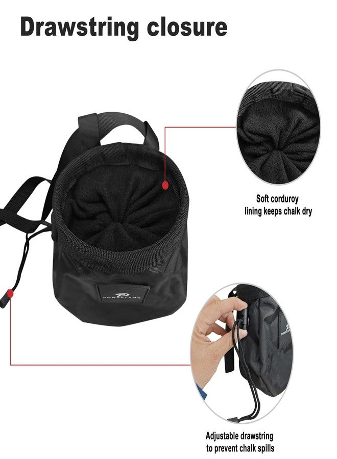 powerfeng Chalk Bag for Rock Climbing & Bouldering: Outdoor Rock Climbing Gear Chalk Bag for Men & Women Climbing Equipment & Accessories Indoor Chalk Ball Holder Bucket - Image 2