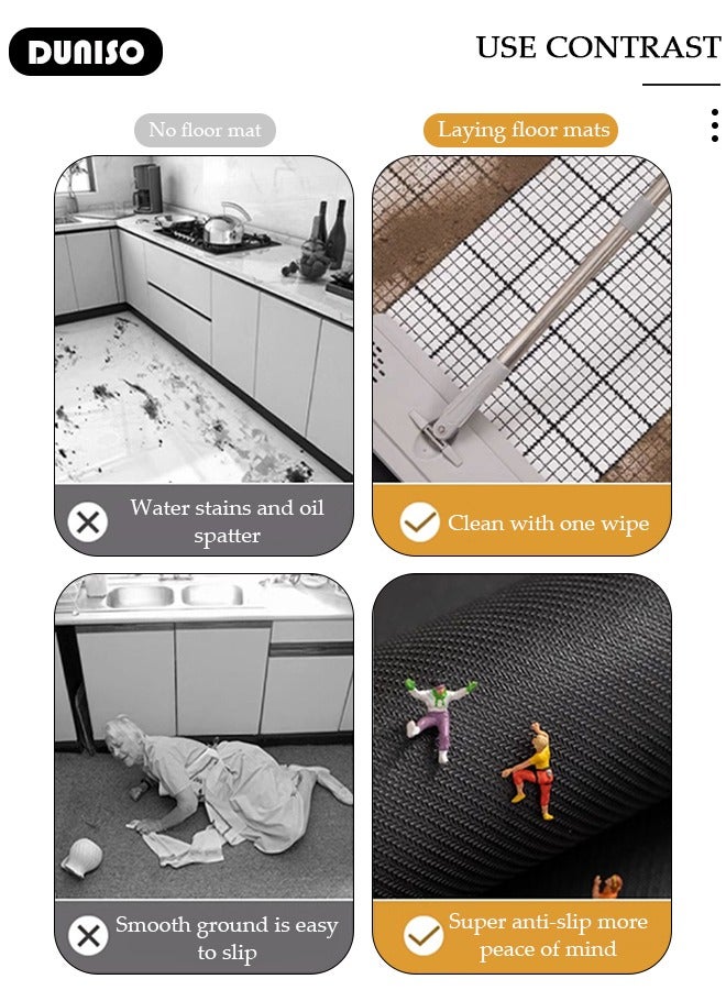 DUNISO 2 PCS  Kitchen Mats and Rugs Set , Non Slip Heavy Duty Standing Mat, Quick Dry Diatom Mud Floor Mat,  Extra Soft and Absorbent Floor Mats for  Kitchen, Bath, Office, Laundry(40*60cm+40*120cm) - Image 3