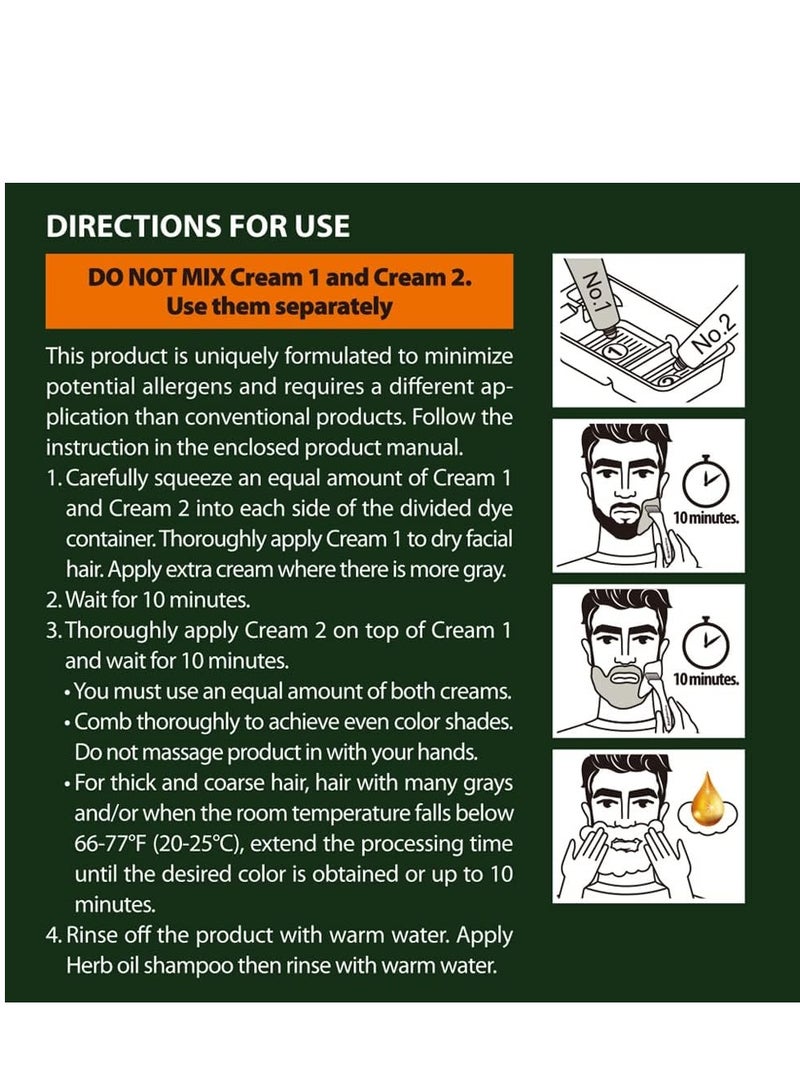 Herb Speedy Herb For Men Mustache & Beard Dye Natural Black 2.12 oz - Image 2