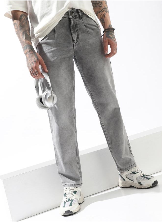 Hubberholme Men Comfort Relaxed Tappered Fit Mid-Rise Jeans  - Image 3