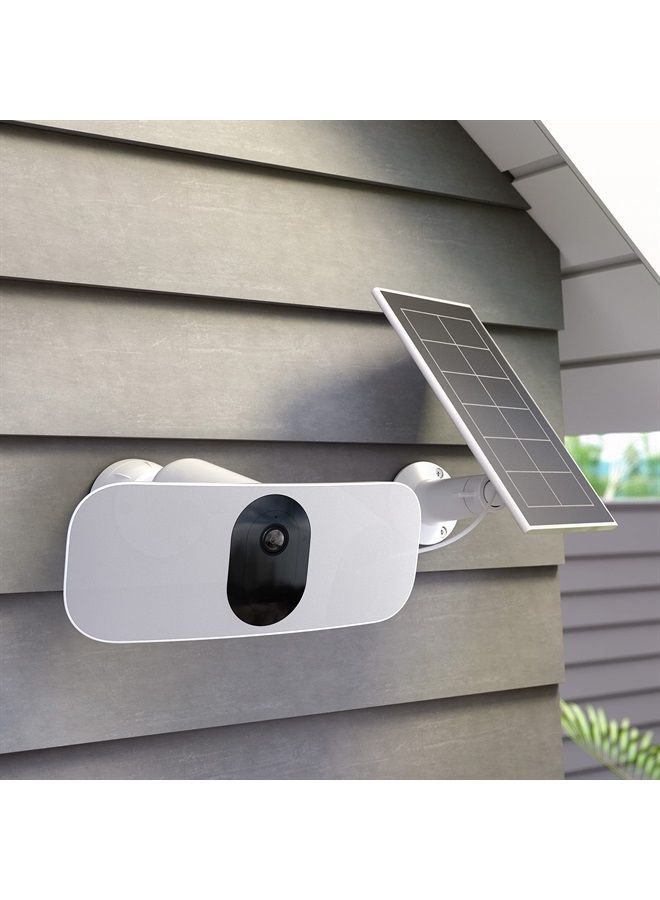 ARLO Solar Panel Charger (2nd Gen) - Arlo Certified Accessory - Works with Arlo Pro 5S 2K, Pro 4, Pro 3, Floodlight, Ultra 2, Ultra, and Go 2 Cameras, Weather Resistant, Easy Install, White - VMA5600 