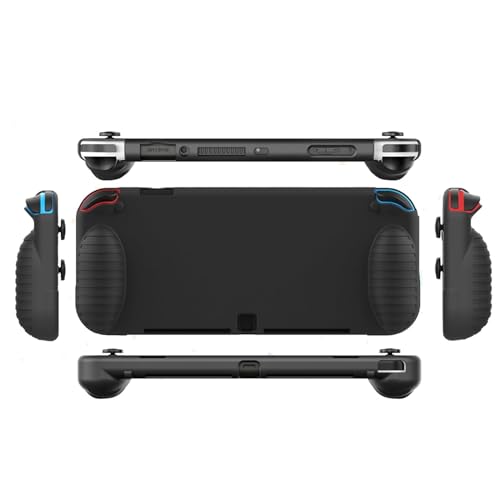 PSS Premium Soft Silicone Cover Rubber Protective Case Cover Compatible for Nintendo Switch OLED Full Body Silicon Protector Case, Ergonomic Grip Case for Switch OLED Model Console (Black) - Image 3