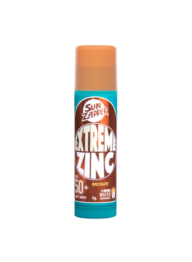 Sun Zapper Bronze Extreme Zinc Mineral Sunscreen Stick SPF 50 UVAUVB Protection BronzeDarker Skin Tone Made in Australia - Image 2
