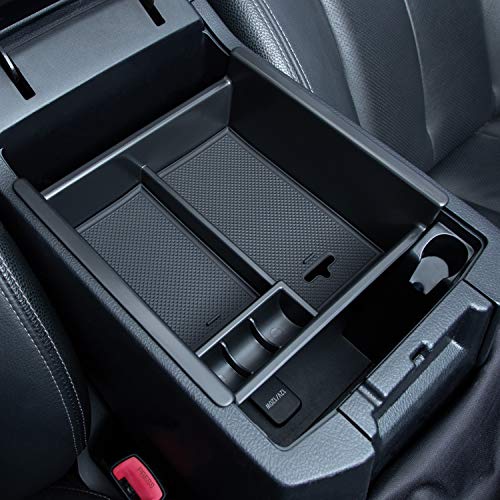 JKCOVER Center Console Organizer Tray Compatible with Toyota 4Runner 2010-2021 2022 2023 2024 and Kia Telluride 2020-2024 2025 Accessories,Insert Armrest Box Secondary Storage ABS Black Materials - Image 1