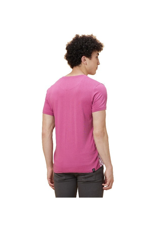 Being Human تي شيرت رجالي بأكمام قصيرة بياقة دائرية بلون موف ضبابي - Image 4