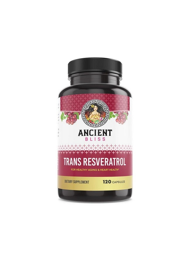 Ancient Bliss Resveratrol Powerful Antioxidant Supplement with Green Tea, Grape Seed Extract, Cardiovascular, Vitality & Immune Support Supplement for Men & Women - Image 1