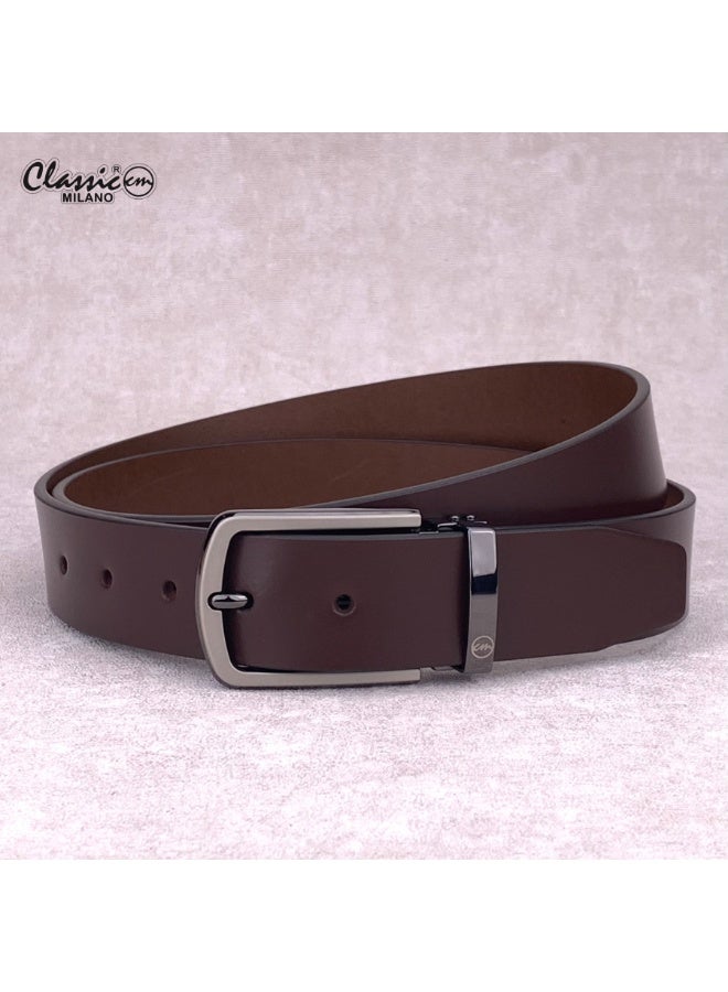 Classic Milano Genuine Leather Belt for Men – Black Formal Belt Men – Men Belts for Office & Business Wear – Mens Belt Leather with Gift Box - Image 1
