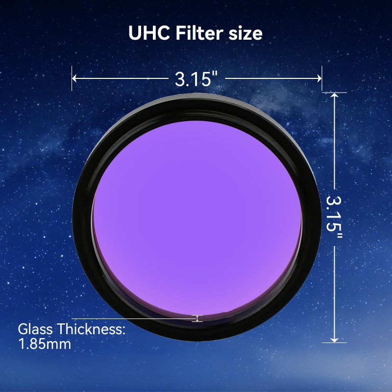 SVBONY Telescope Filter 1.25" UHC Filter Astrophotography to Improve The Image Contrast Reduces Light Pollution (1.25 inch) - Image 4