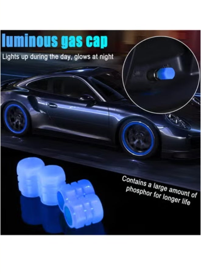 General Tire Valve Stem Caps for Car, 4PCS Noctilucous Tire Air Caps Cover, Illuminated Auto Wheel Valve Stem Cap, Car Accessories Universal for Car, Truck, SUV, Motorcycles, Bike  - Image 3