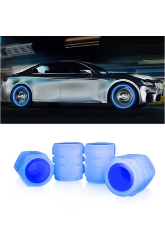 General Tire Valve Stem Caps for Car, 4PCS Noctilucous Tire Air Caps Cover, Illuminated Auto Wheel Valve Stem Cap, Car Accessories Universal for Car, Truck, SUV, Motorcycles, Bike  - Image 1