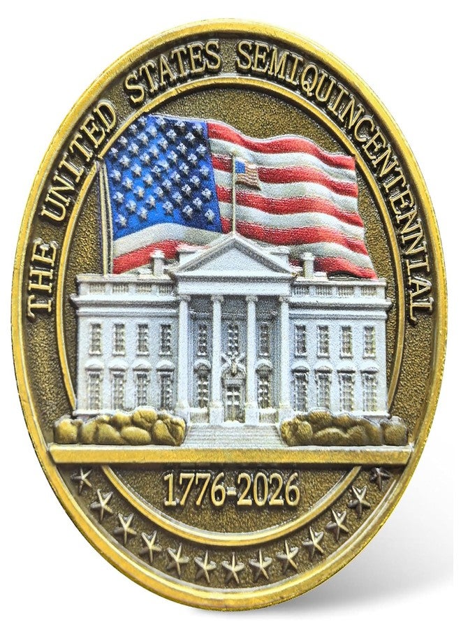 CYOUNG US Semiquincentennial Coin 1776-2026, White House Liberty Bell Challenge Coin with High Relief, 250th US Independence Anniversary Souvenir Gift - Image 1