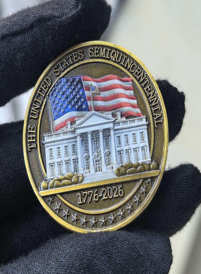 CYOUNG US Semiquincentennial Coin 1776-2026, White House Liberty Bell Challenge Coin with High Relief, 250th US Independence Anniversary Souvenir Gift - Image 3