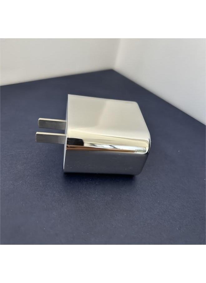 Electroplating 20W Charging Head Protective Case For Apple 20/18W Fast Charging Three-dimensional Wave Charger Protective Case-Specifications:Ordinary Style + Electroplating Silver