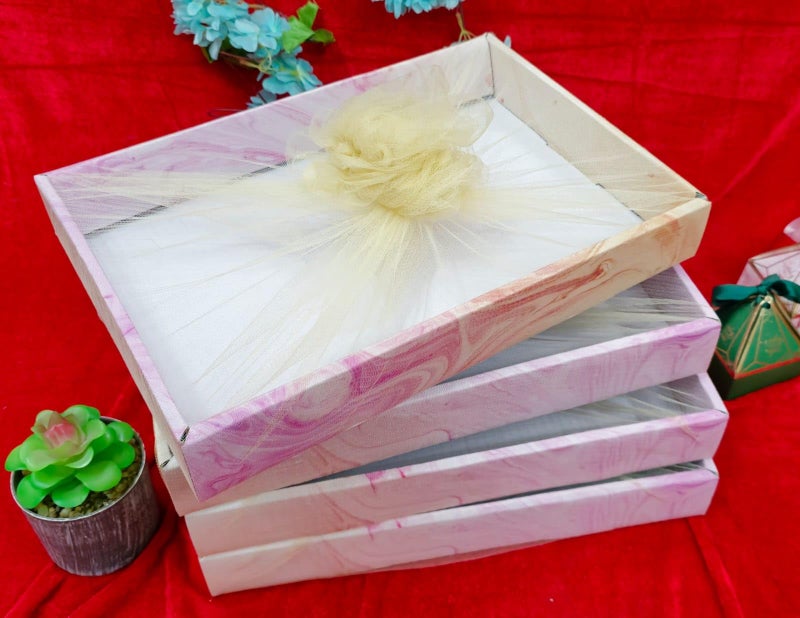 VRB Dec 3 Pcs Gift Box/gift boxes for packaging/Corrugated Boxes/Birthday Gift Packing Box/hamper box for Gift Hamper Gifting Boxes and Wedding Decoration Purpose (Design - 2 - Image 1