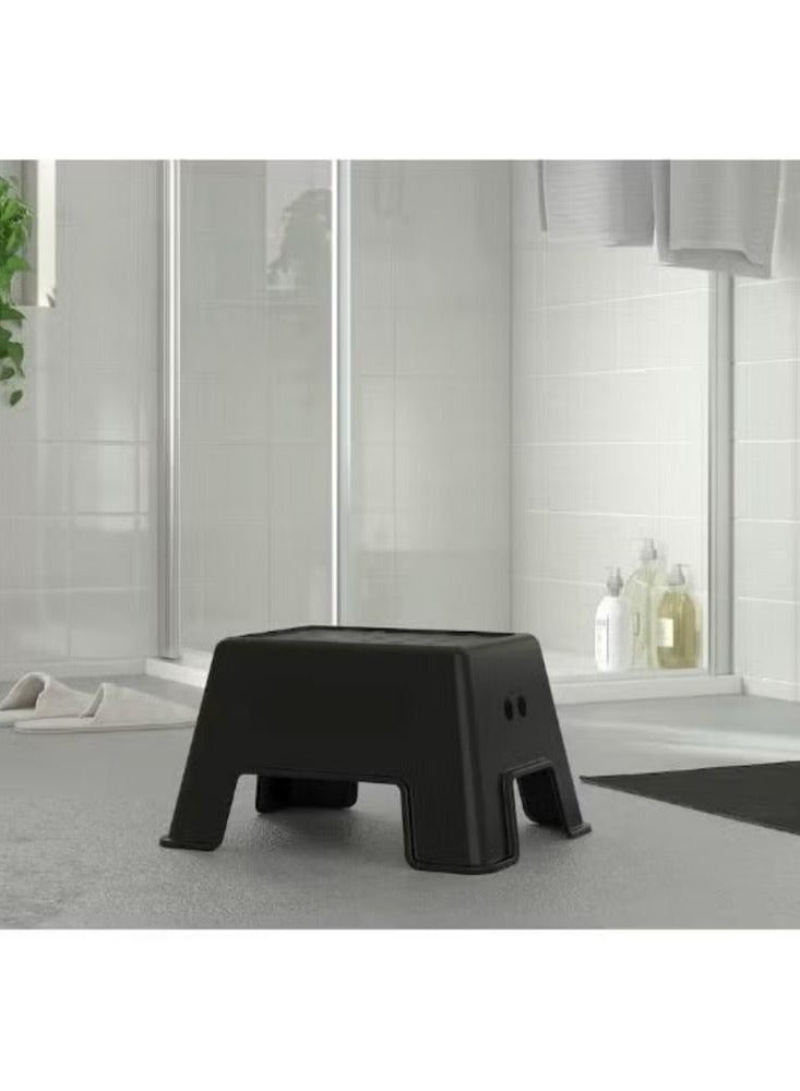 Black ladder stool, size 44x35 cm - Image 2