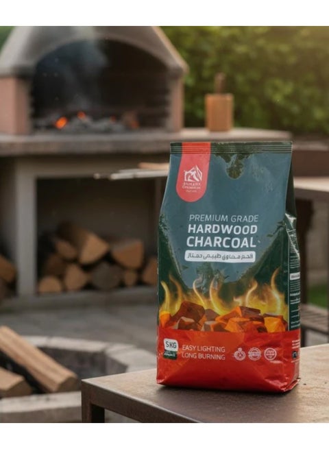 AKDC Hardwood Charcoal 5 kg | Premium Natural Lump Charcoal | Clean Burning Fuel for Barbecue & Outdoor Cooking Events