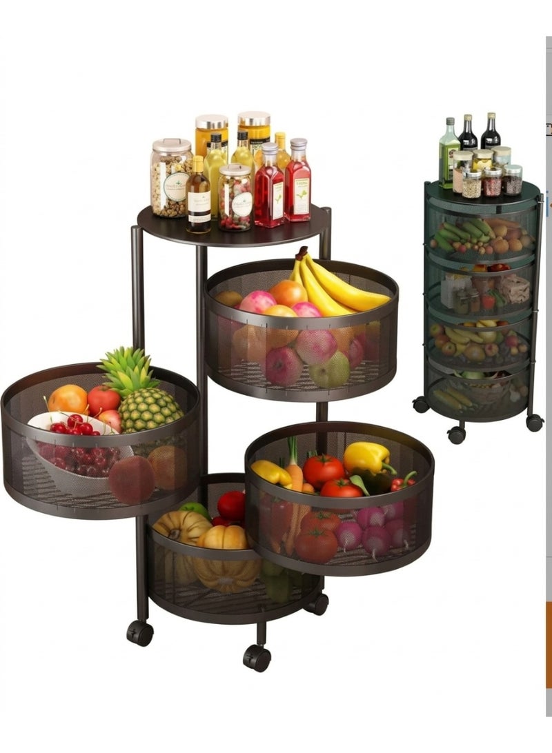 Round Rotating Multi-Layer Kitchen Storage Shelf