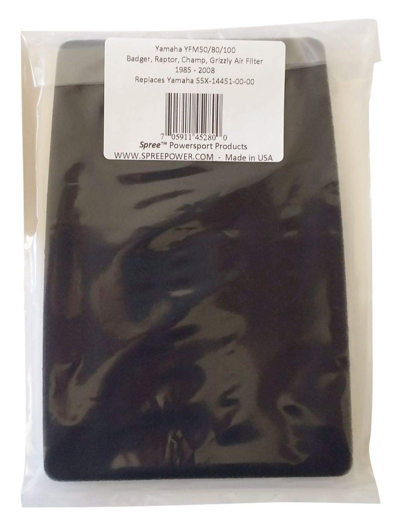 Spree Compatible/Replacement air filter for Yamaha YFM50 YFM80 YFM100 ATV (1985-2008) - Image 2