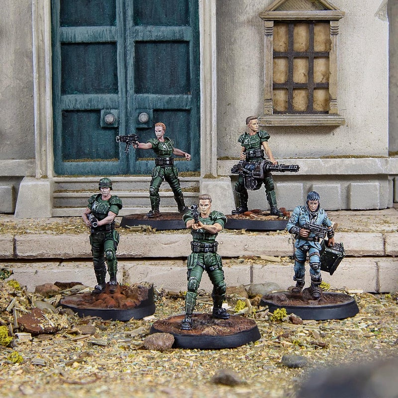 Modiphius Fallout Wasteland Warfare: Survivors: Reilly's Rangers - 5 Miniatures, 32mm Unpainted Resin Figures, Capital Wave RPG - Image 4