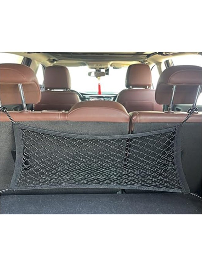 TodyJeyHo Stretchable Elastic Adjustable Cargo Net - Heavy Duty Trunk Organizer with Hooks, Vehicle Storage Solution for SUVs, Trucks, Cars (35.4x15.8 Inches) - Image 4