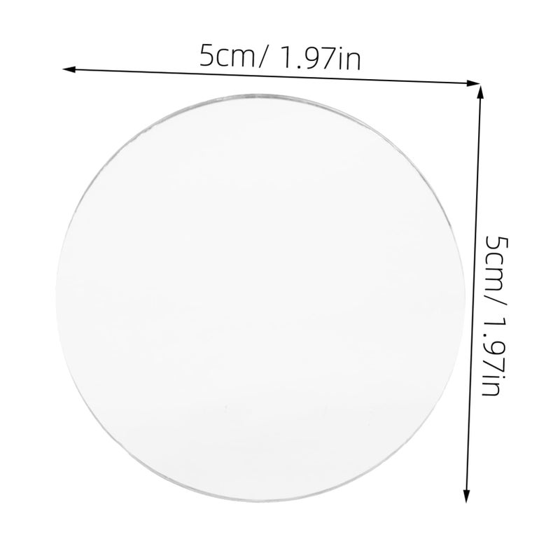 10Pcs 1 Inch Round Craft Mirrors For Makeup Projects Home Travel Beauty Use - Image 3