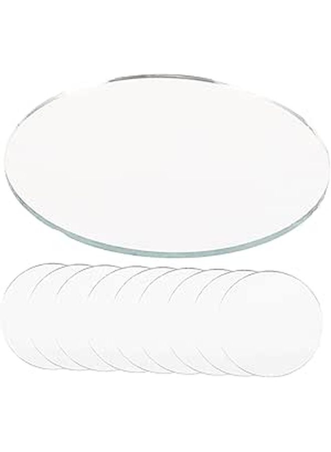 10Pcs 1 Inch Round Craft Mirrors For Makeup Projects Home Travel Beauty Use - Image 1