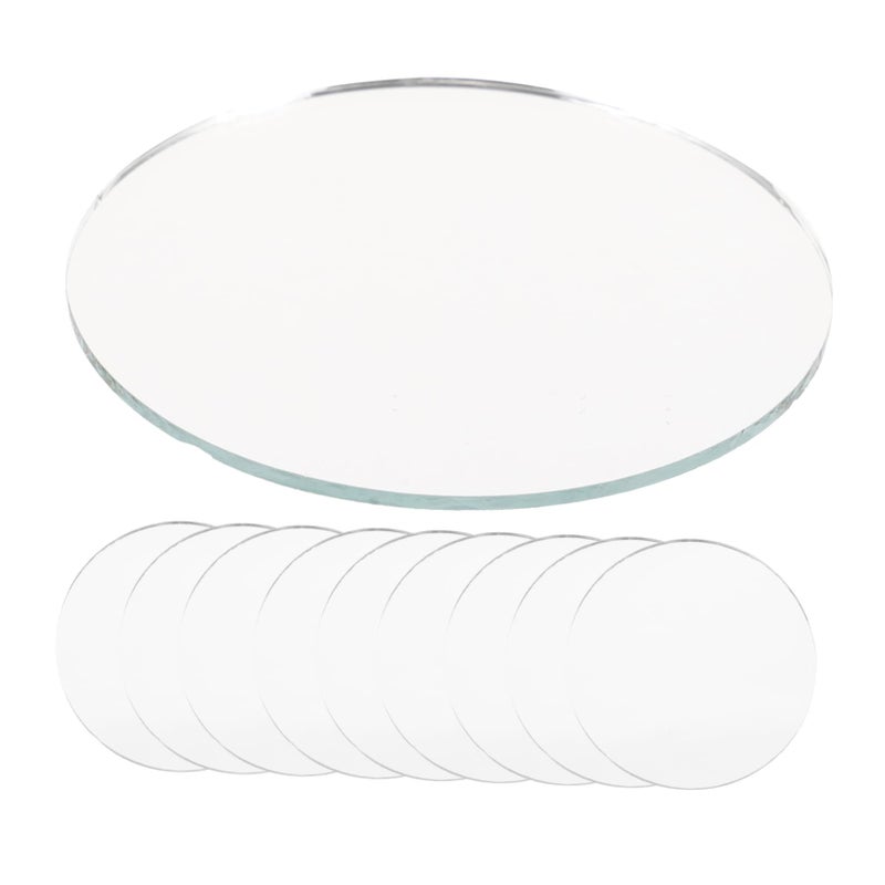 10Pcs 1 Inch Round Craft Mirrors For Makeup Projects Home Travel Beauty Use - Image 2