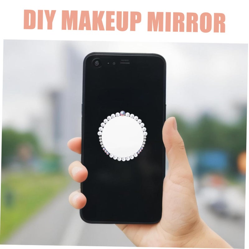 10Pcs 1 Inch Round Craft Mirrors For Makeup Projects Home Travel Beauty Use - Image 4