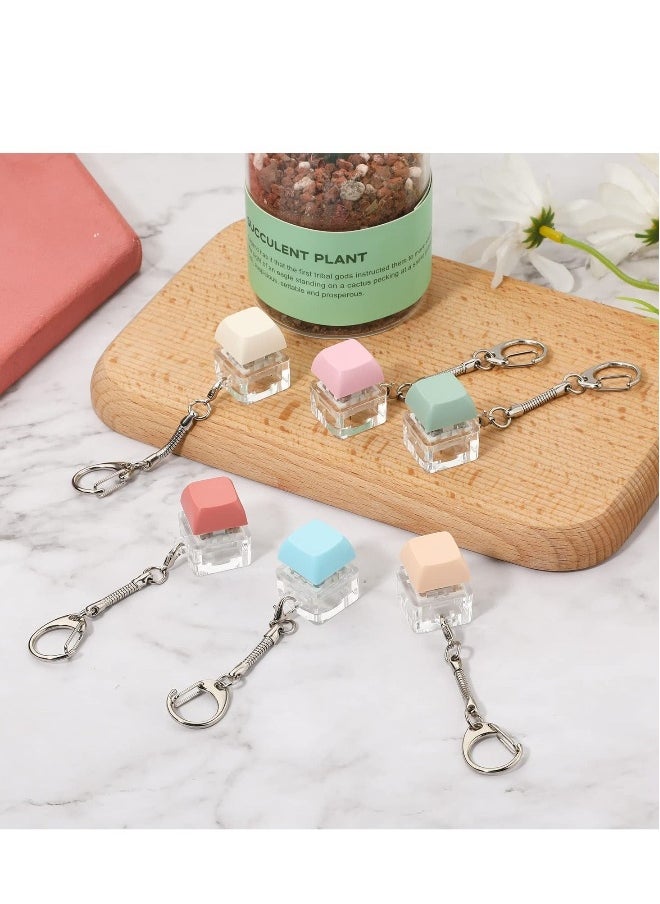 Generic - Fidget Keyboard Keychain Toys 6Pcs Keyboard Keychain Stress Relief Toys for Adults and Kids Finger Keyboard Keychain Fidget Toys Executive Desk Toys Exercise Wrist & Stress Relief - Image 1