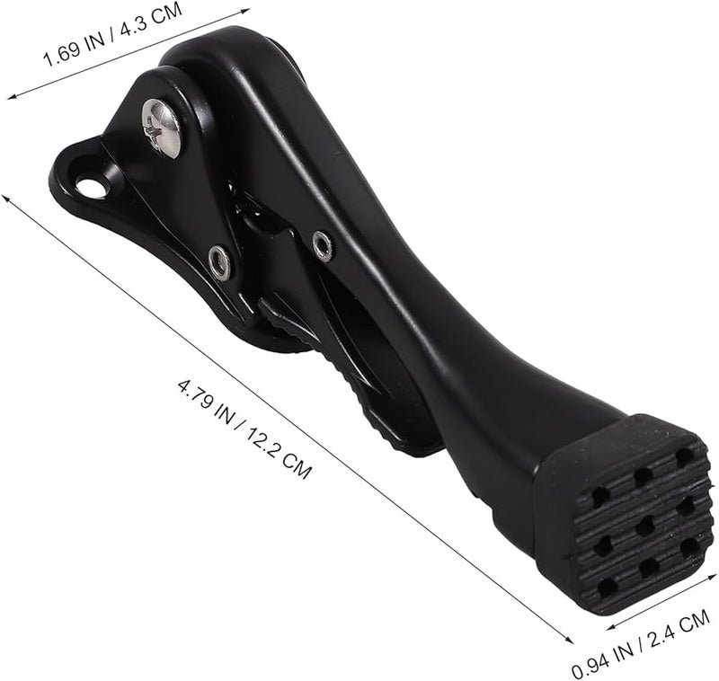 Unomor Heavy Duty Adjustable Door Stopper Kickdown Black Finish for Home Office - Image 5