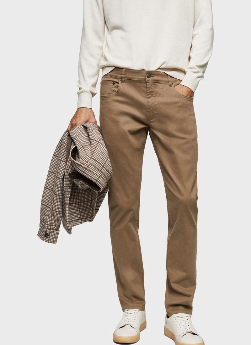 Mango Man Essential Slim Fit Trousers  - Image 1