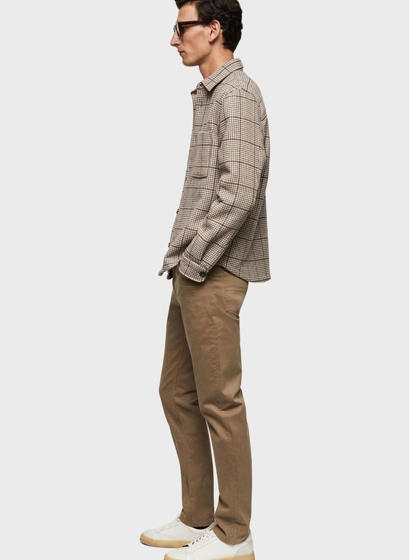 Mango Man Essential Slim Fit Trousers  - Image 3