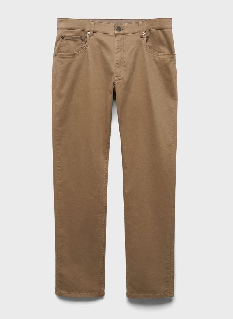 Mango Man Essential Slim Fit Trousers  - Image 5