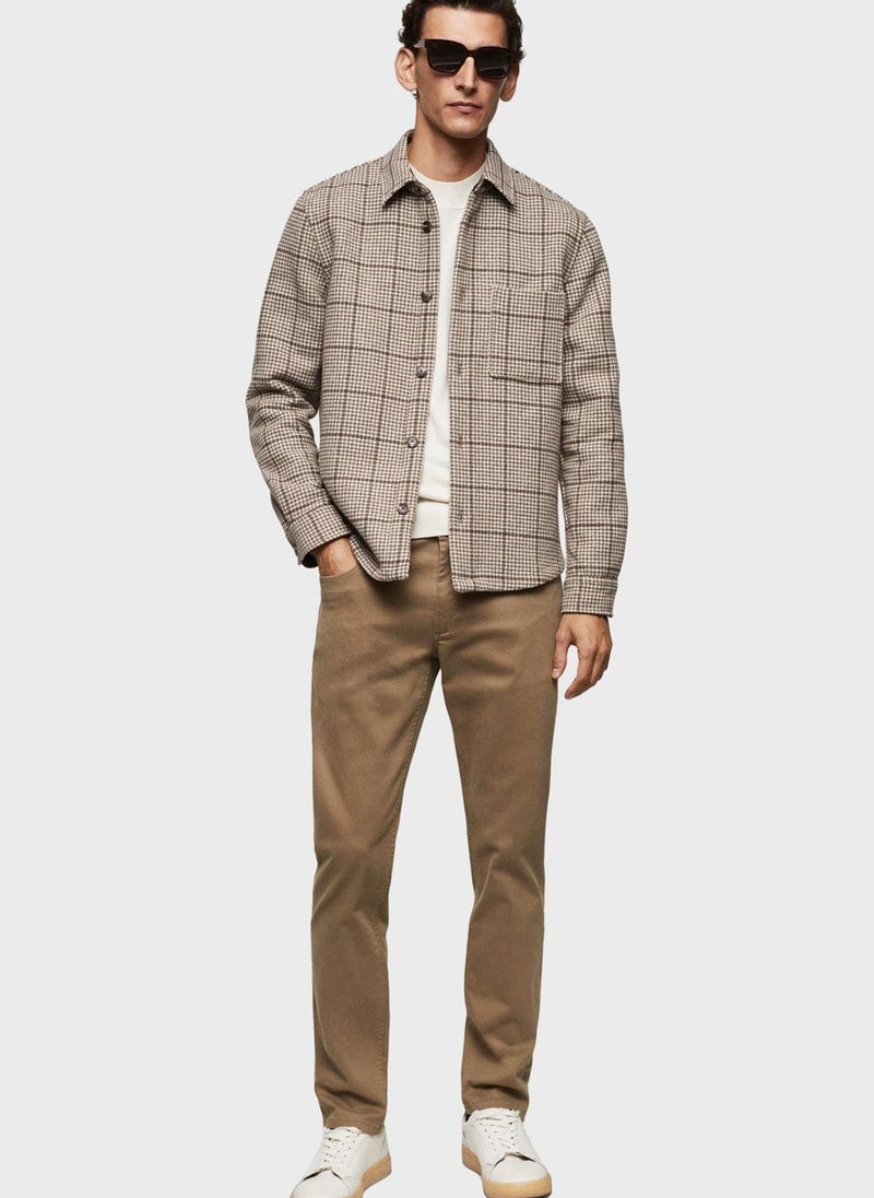 Mango Man Essential Slim Fit Trousers  - Image 4