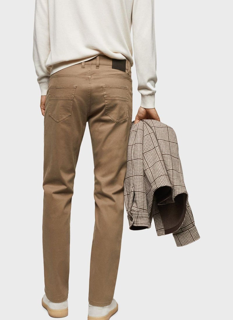 Mango Man Essential Slim Fit Trousers  - Image 2