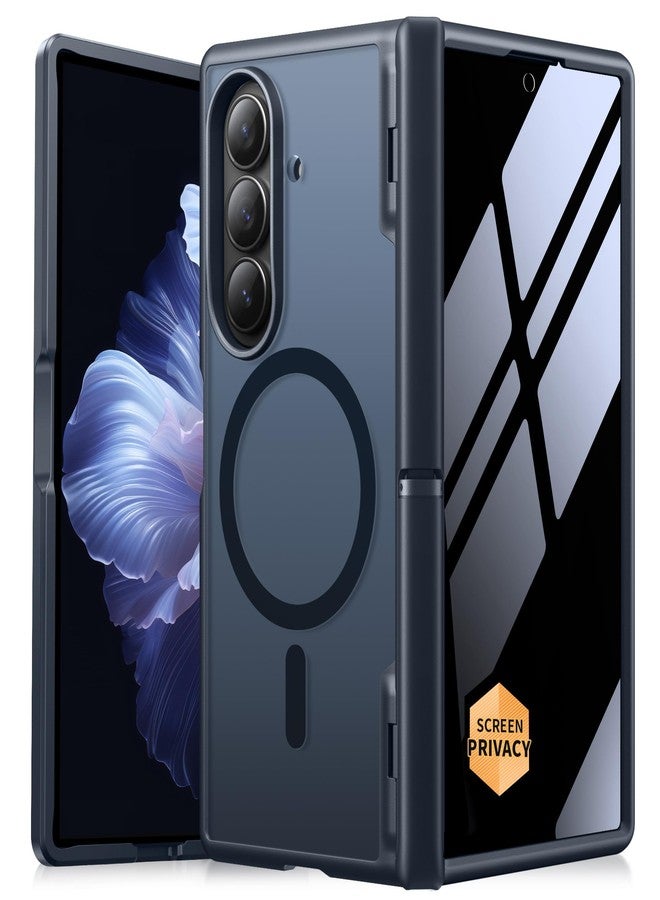 MOBOSI Magnetic for Z Fold 7 Case with Privacy Screen Protector, Samsung Galaxy Z Fold7 Cover[Compatible with Magsafe & Full Body Hinge Protection] Shockproof Phone Cases for zfold 7, Matte Black - Image 1