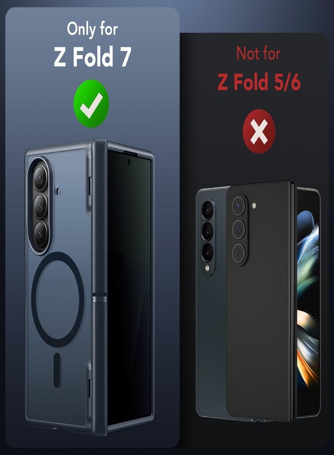 MOBOSI Magnetic for Z Fold 7 Case with Privacy Screen Protector, Samsung Galaxy Z Fold7 Cover[Compatible with Magsafe & Full Body Hinge Protection] Shockproof Phone Cases for zfold 7, Matte Black - Image 5