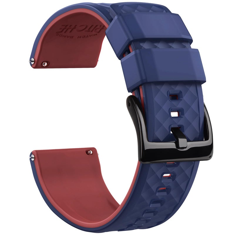 Ritche Christmas Gift 22mm Silicone Watch Band Compatible with Samsung Galaxy Watch 3 45mm Quick Release Rubber Watch Bands for Men Women White Elephant Gifts Stocking Stuffers for Men