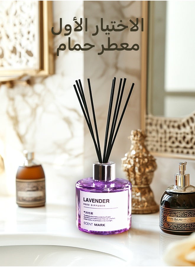 Litus - Home Perfume Reed Diffuser,Lavender(Calm Lavender Essence) Fragrance,5 Rattan Reeds,50ml - Image 1