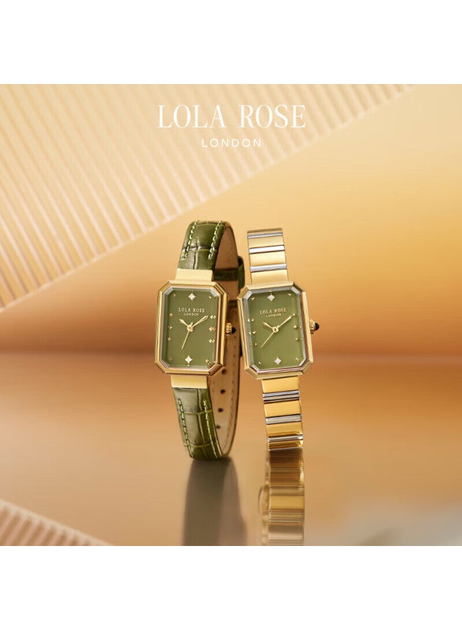 Lola Rose Sugar Cube Green Watch Set Women's Watch Women's Qixi Valentine's Day Gift For Girlfriend - Image 3